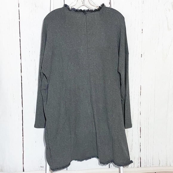 Remixmess Gray Open Front Cardigan Sweater NWOT - Picture 3 of 7